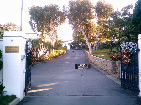 The entrance to the Self-Realization Fellowship Meditation Gardens, 
